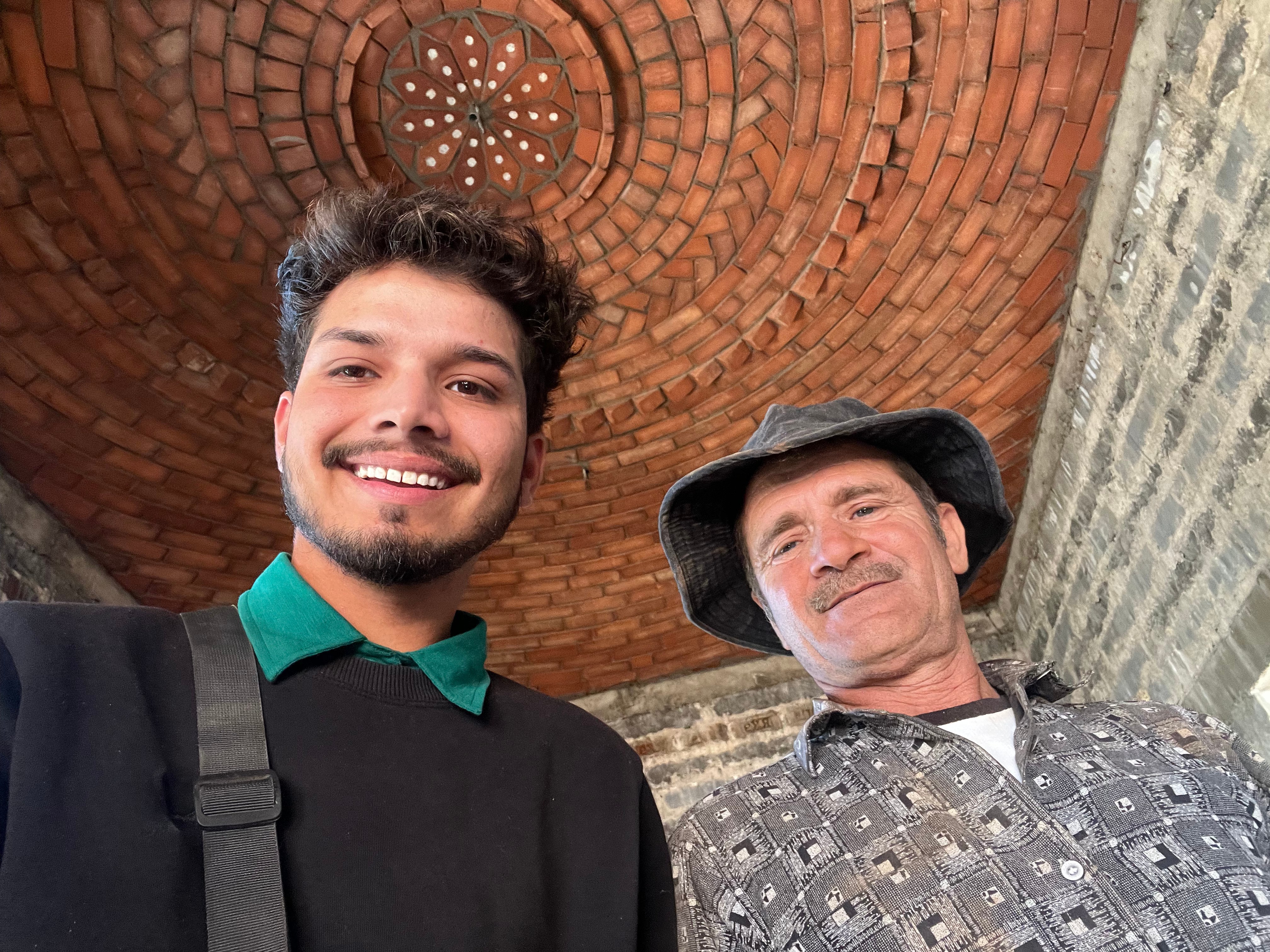 Team photo with completed decorative circular dome - Rohtak Domes 2025